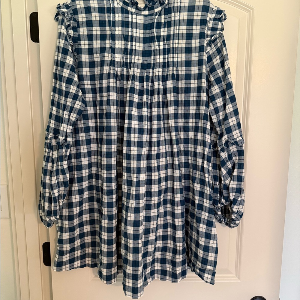 Urban Outfitters Blue and White Plaid Dress